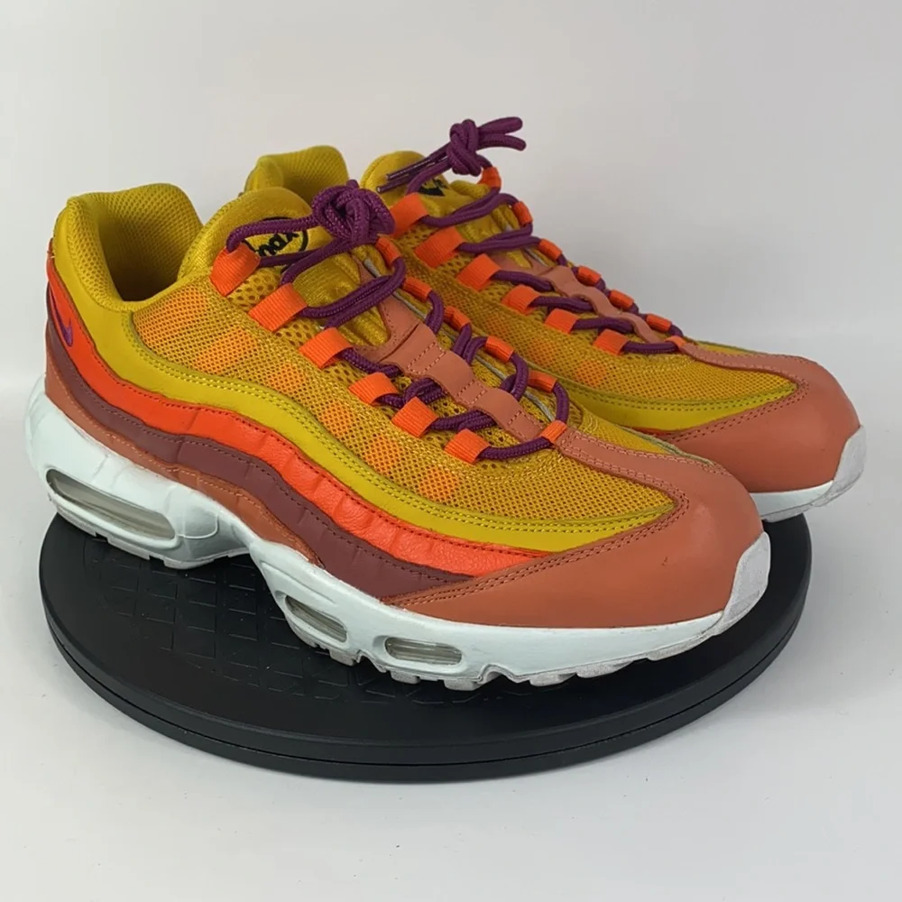 Nike Air Max 95 ‘Nike By You’ Yellow/Orange/White CW2188-991 Men’s Size 10.5 - Picture 3 of 12